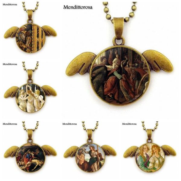 pendant necklaces botticelli's three graces glass crystal necklace round bronze angel charm jewelry for women party gift, Silver
pendant necklaces botticelli's three graces glass crystal necklace round bronze angel charm jewelry for women party gift, Silver