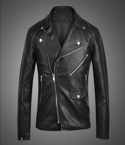 men's fur & faux m-3xl fashion personality motorcycle leather jacket plus size slim pu clothing male stage costumes thin, Black
men's fur & faux m-3xl fashion personality motorcycle leather jacket plus size slim pu clothing male stage costumes thin, Black