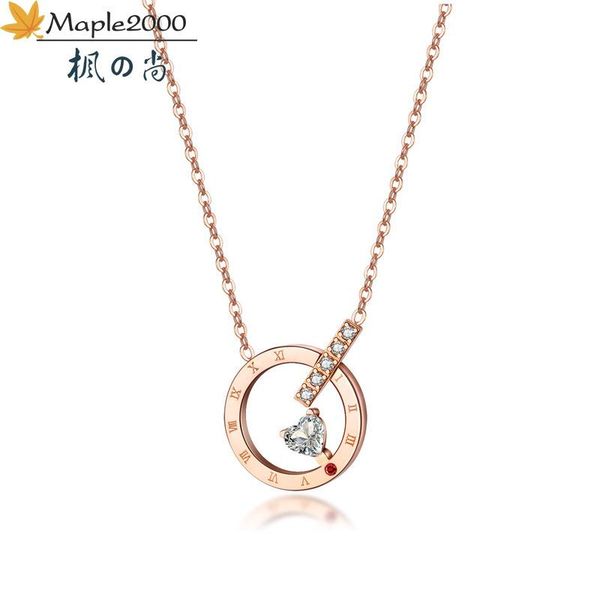 pendant necklaces fashion roman numerals love necklace wild zircon titanium steel female for women jewelry, Silver
pendant necklaces fashion roman numerals love necklace wild zircon titanium steel female for women jewelry, Silver