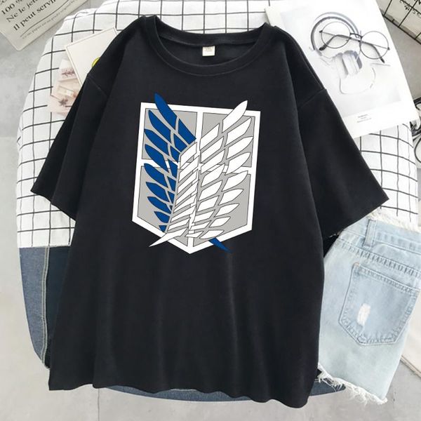 women's t-shirt attack on titan anime logo korean style casual t shirts 2021 summer cool shirt fashion ins tees for women, White
women's t-shirt attack on titan anime logo korean style casual t shirts 2021 summer cool shirt fashion ins tees for women, White