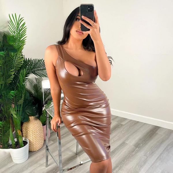 casual dresses pu faux leather dress women mid-calf solid cyber y2k cut out one shoulder night club indie summer 2021 baddie style, Black;gray
casual dresses pu faux leather dress women mid-calf solid cyber y2k cut out one shoulder night club indie summer 2021 baddie style, Black;gray