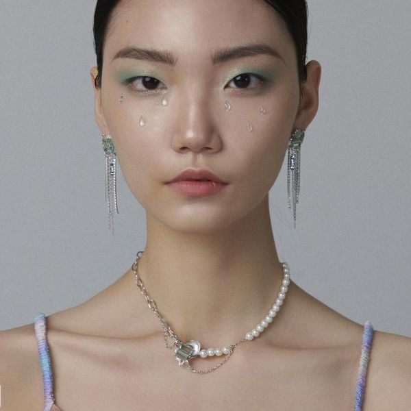 chains europe and america fresh water pearl spring summer combination necklace clavicle chain, Silver
chains europe and america fresh water pearl spring summer combination necklace clavicle chain, Silver