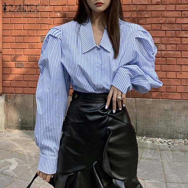 women's blouses & shirts blouses 5xl elegant women blouse autumn ol puff sleeve casual striped lapel collar loose ladies blusa ove rwr, White
women's blouses & shirts blouses 5xl elegant women blouse autumn ol puff sleeve casual striped lapel collar loose ladies blusa ove rwr, White