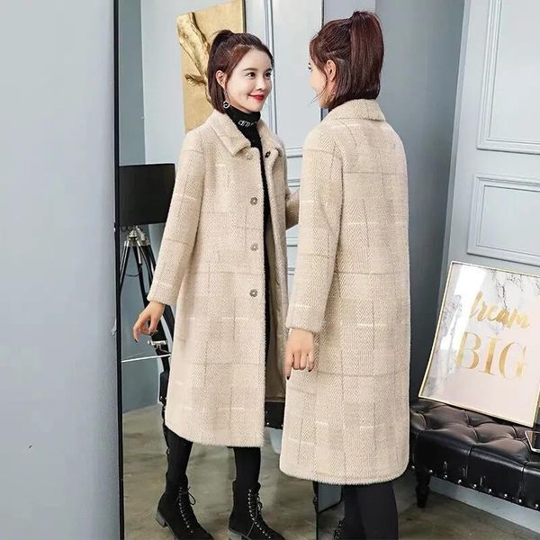 women's wool & blends mink velvet coat women 2021 autumn and winter fashion gold, Black
women's wool & blends mink velvet coat women 2021 autumn and winter fashion gold, Black