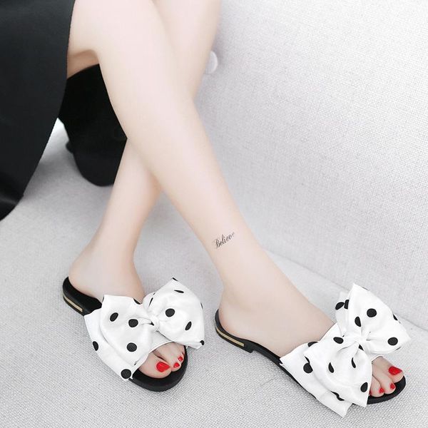 slippers 2021 woman bowties polka dot female non-slip slides women low heels shoes women's fashion beach summer footwear, Black
slippers 2021 woman bowties polka dot female non-slip slides women low heels shoes women's fashion beach summer footwear, Black
