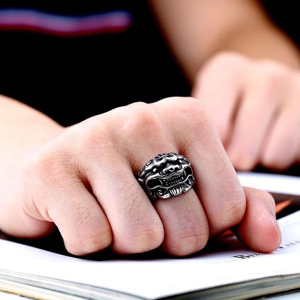 cluster rings steel soldier animal ring punk biker pixiu chinese jewelry as gift, Golden;silver
cluster rings steel soldier animal ring punk biker pixiu chinese jewelry as gift, Golden;silver