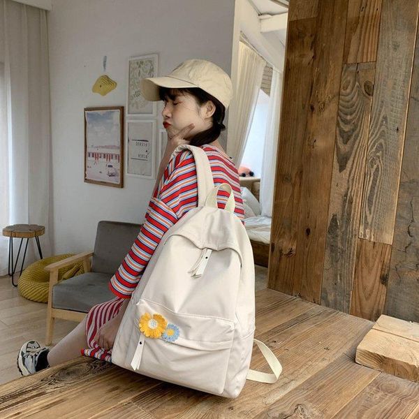 backpack college style small fresh daisy flowers casual student schoolbag sweet girl all-match solid color
backpack college style small fresh daisy flowers casual student schoolbag sweet girl all-match solid color