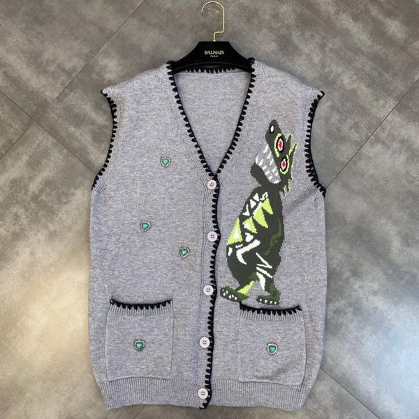women's vests fabpop 2021 fall arrivals sleeveless v neck pearls buttons decoration grey slim knitting vest women sweater gc494, Black;white
women's vests fabpop 2021 fall arrivals sleeveless v neck pearls buttons decoration grey slim knitting vest women sweater gc494, Black;white