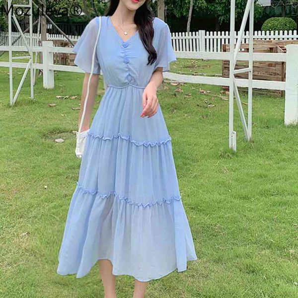 summer v-neck high waist chiffon women long green dress female solid color a-line ruffles chic lace up vestidos 210427, Black;gray
summer v-neck high waist chiffon women long green dress female solid color a-line ruffles chic lace up vestidos 210427, Black;gray