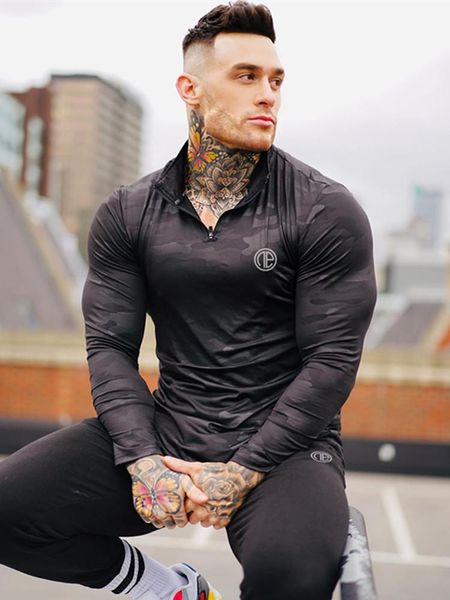 autumn long sleeve tight soprt t shirts male lapel camouflage hight stretch quick-drying skinny sportswear pullover men's t-shirts, White;black
autumn long sleeve tight soprt t shirts male lapel camouflage hight stretch quick-drying skinny sportswear pullover men's t-shirts, White;black