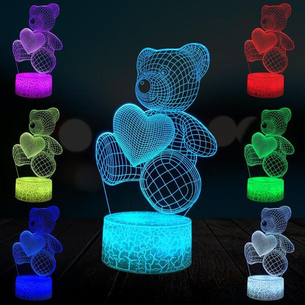 night lights teddy heart bear 3d lamp lighting led usb mood table love light action toy figures luminaria child kid novelty gift
night lights teddy heart bear 3d lamp lighting led usb mood table love light action toy figures luminaria child kid novelty gift