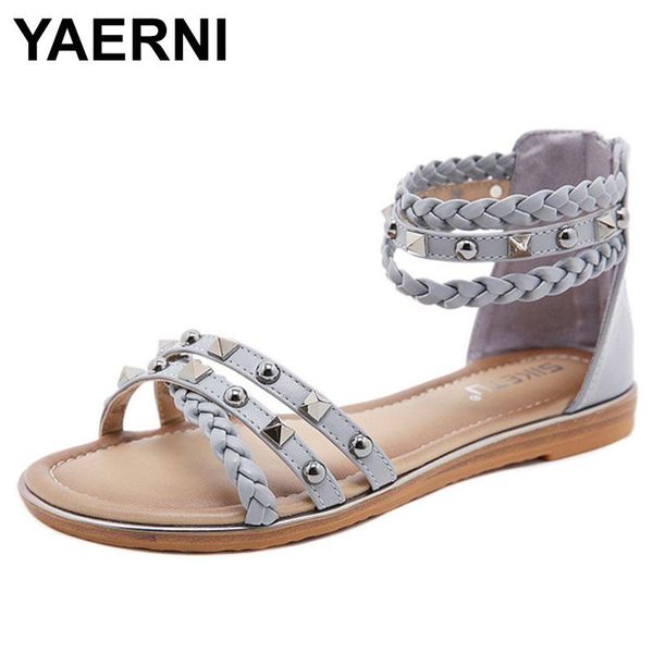 sandals yaerni 2021 ethnic style women bohemia ladies shoes summer beach flats woven rivet retro rome, Black
sandals yaerni 2021 ethnic style women bohemia ladies shoes summer beach flats woven rivet retro rome, Black