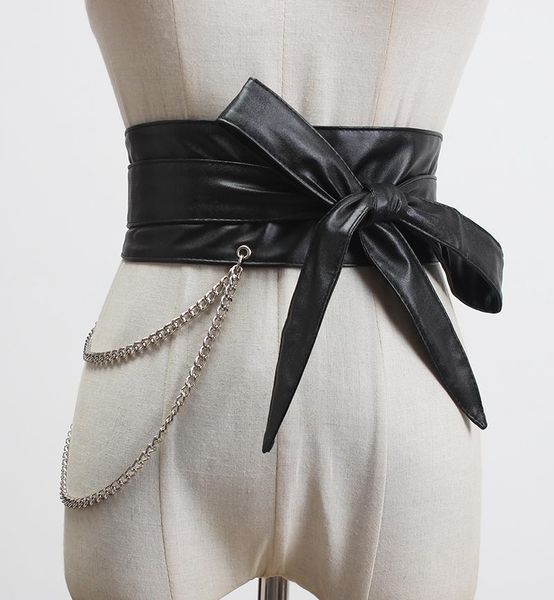 belts japanese waist-sealed women's pu leather decorative dress shirt bow tie with retro casual double-circle wide belt, Black;brown
belts japanese waist-sealed women's pu leather decorative dress shirt bow tie with retro casual double-circle wide belt, Black;brown