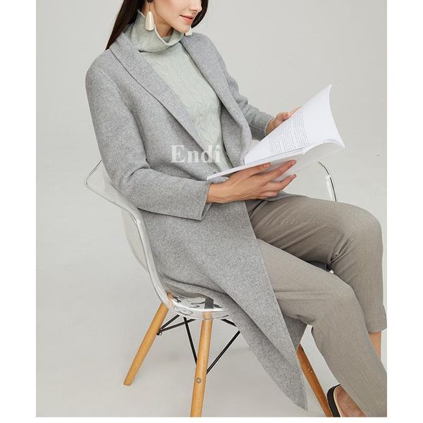 women's wool & blends met endi high end atmosphere simple korean version lapel woolen coat medium length, Black
women's wool & blends met endi high end atmosphere simple korean version lapel woolen coat medium length, Black