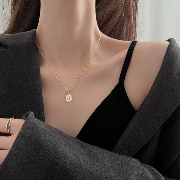 party card letter necklace light luxury niche design feeling collarbone chain new female fashion accessories, Silver
party card letter necklace light luxury niche design feeling collarbone chain new female fashion accessories, Silver