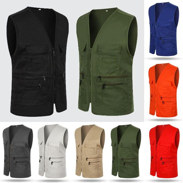 men's vests plus size vest casual multi-pocket loose jacket outdoor fishing pographing cameraman waistcoat sleeveless coat, Black;white
men's vests plus size vest casual multi-pocket loose jacket outdoor fishing pographing cameraman waistcoat sleeveless coat, Black;white