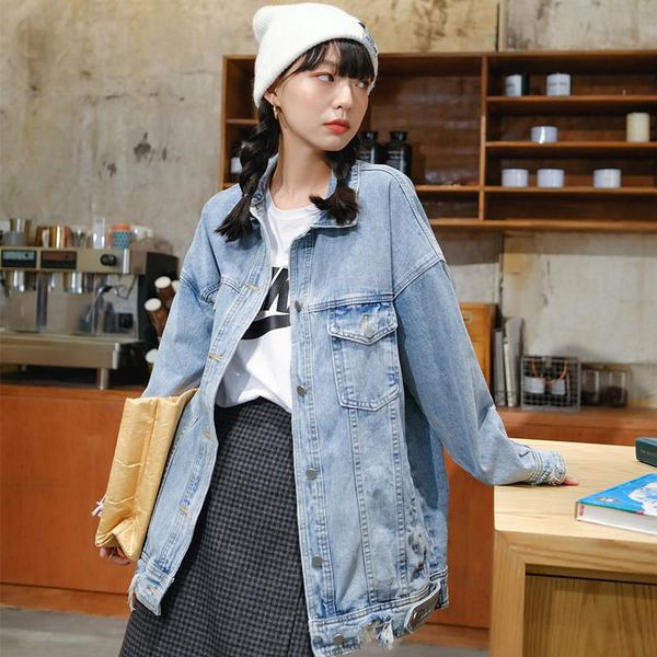 autumn winter long denim jacket casual streetwear boyfriend jackets for women holes ripped jeans coats loose outerwear women's, Black;brown
autumn winter long denim jacket casual streetwear boyfriend jackets for women holes ripped jeans coats loose outerwear women's, Black;brown