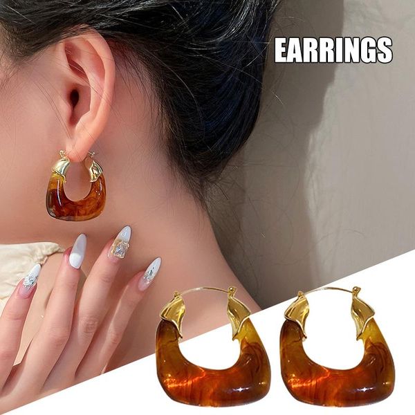 hoop & huggie fashion geometric resin u-shaped ear earrings women jewelry gift vintage style bn, Golden;silver
hoop & huggie fashion geometric resin u-shaped ear earrings women jewelry gift vintage style bn, Golden;silver