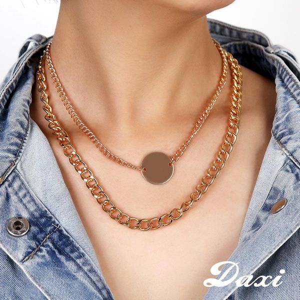 trendy gold chain necklaces for women pendant necklace mode multi-layered kette halskette für frauen choker, Silver
trendy gold chain necklaces for women pendant necklace mode multi-layered kette halskette für frauen choker, Silver