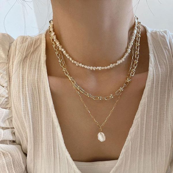 chains korean style cold wind necklace french fold ancient ways to wear pearl shell feminine temperament collarbone chain, Silver
chains korean style cold wind necklace french fold ancient ways to wear pearl shell feminine temperament collarbone chain, Silver