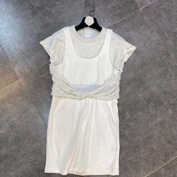 two piece dress female deat the neck dressed in short sleeves fashionable spring summer shredded ladies hr416 56bm, White
two piece dress female deat the neck dressed in short sleeves fashionable spring summer shredded ladies hr416 56bm, White