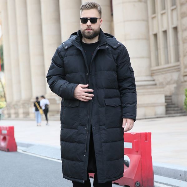 style men's fatter and big size stand collar coat winter down jacket long knee to keep warm, Black
style men's fatter and big size stand collar coat winter down jacket long knee to keep warm, Black
