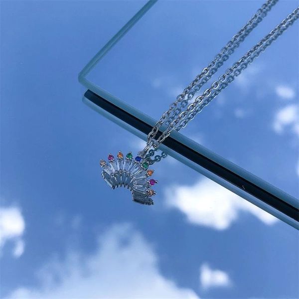 pendant necklaces rainbow zircon necklace after wind rain means beauty luck ladies jewelry long pendent charm is simple versatile, Silver
pendant necklaces rainbow zircon necklace after wind rain means beauty luck ladies jewelry long pendent charm is simple versatile, Silver