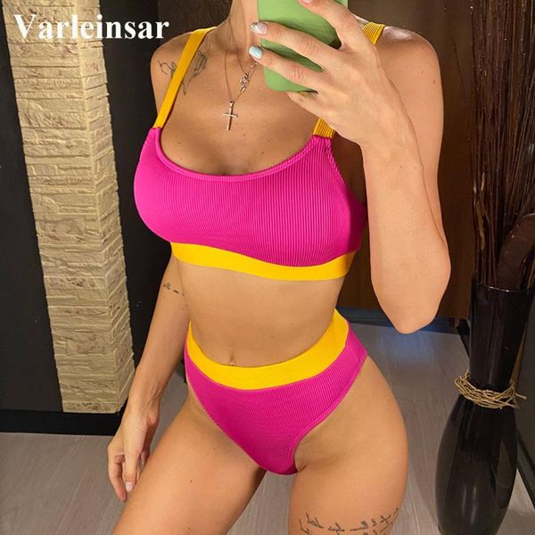 women's swimwear s - xl splicing ribbed high waist bikini female swimsuit women two-pieces set bather bathing suit swim v2329h, White;black
women's swimwear s - xl splicing ribbed high waist bikini female swimsuit women two-pieces set bather bathing suit swim v2329h, White;black