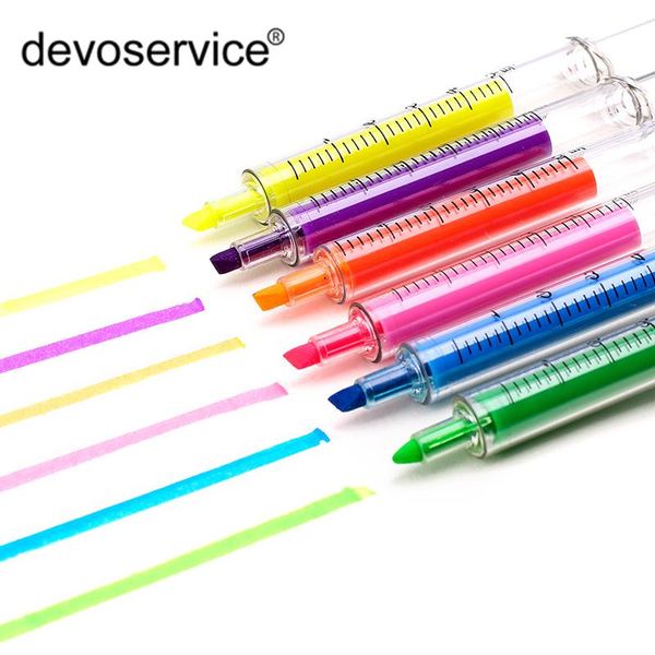 highlighters 6pcs/set highlighter pen needle type marker pens kawaii stationery material escolar papelaria writing school supplies, Black;red
highlighters 6pcs/set highlighter pen needle type marker pens kawaii stationery material escolar papelaria writing school supplies, Black;red