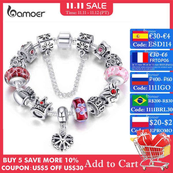 bamoer queen jewelry silver plated charms bracelet & bangles with crown beads for women pa1823, Golden;silver
bamoer queen jewelry silver plated charms bracelet & bangles with crown beads for women pa1823, Golden;silver