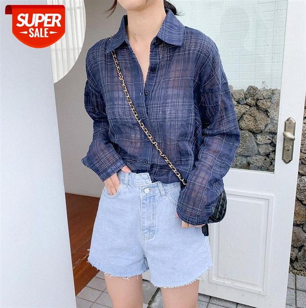 loose wrinkled book thin line check shirt air-conditioning korean women's sun protection 6018 #p10d, Black;gray
loose wrinkled book thin line check shirt air-conditioning korean women's sun protection 6018 #p10d, Black;gray