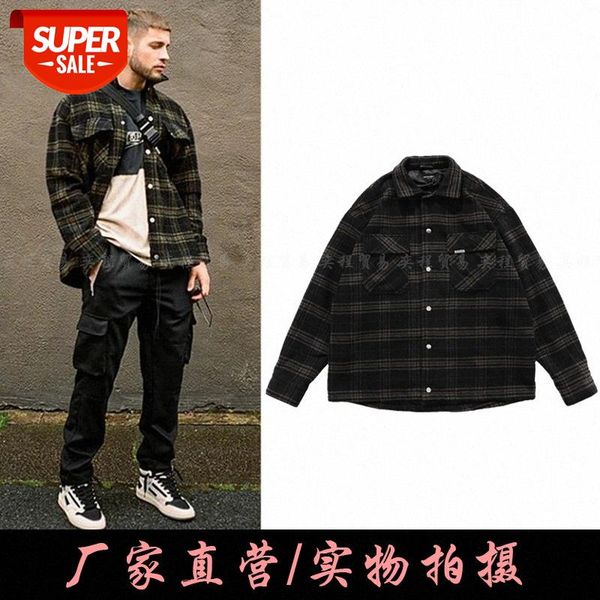 fw tartan overshirt check button shirt tooling jacket coat #bj8j, White;black
fw tartan overshirt check button shirt tooling jacket coat #bj8j, White;black