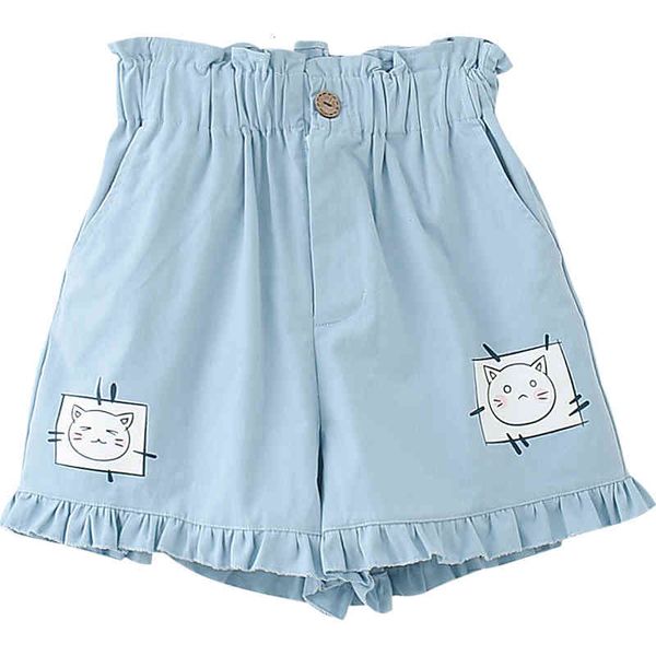 japanese kawaii summer shorts for teen soft girls cute cat cartoon print women clothing college style vintage ruffle short femme, White;black
japanese kawaii summer shorts for teen soft girls cute cat cartoon print women clothing college style vintage ruffle short femme, White;black