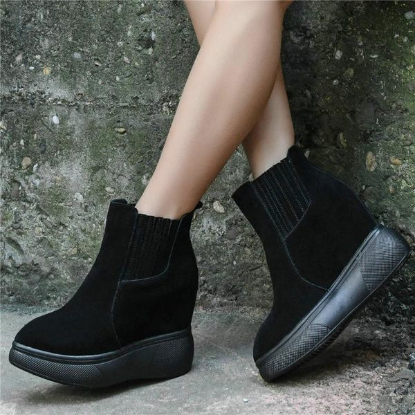 boots winter warm creepers women slip on genuine leather wedges high heel ankle female pointed toe fashion sneakers casual shoes, Black
boots winter warm creepers women slip on genuine leather wedges high heel ankle female pointed toe fashion sneakers casual shoes, Black