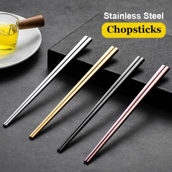 304 stainless steel chinese chopsticks non-slip reusable metal for sushi tableware kitchen tools
304 stainless steel chinese chopsticks non-slip reusable metal for sushi tableware kitchen tools