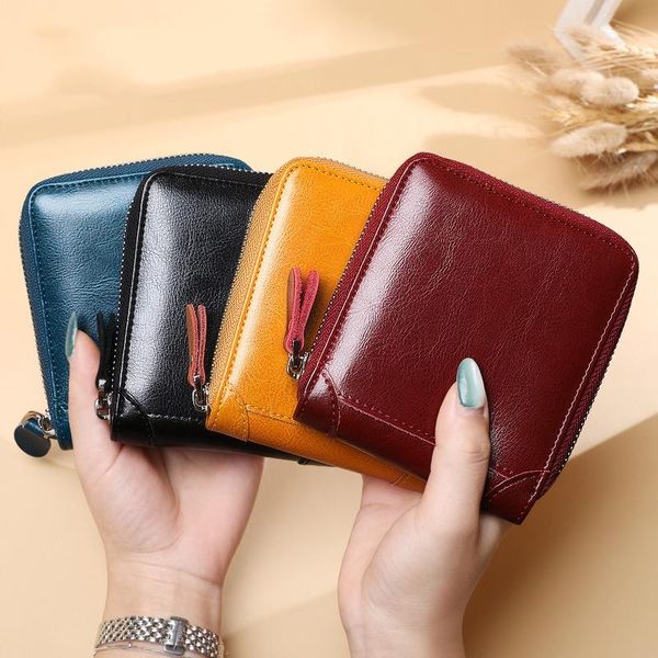wallets women short style soft leather wallet purse vintage small zipper female with coin pocket card holder, Red;black
wallets women short style soft leather wallet purse vintage small zipper female with coin pocket card holder, Red;black