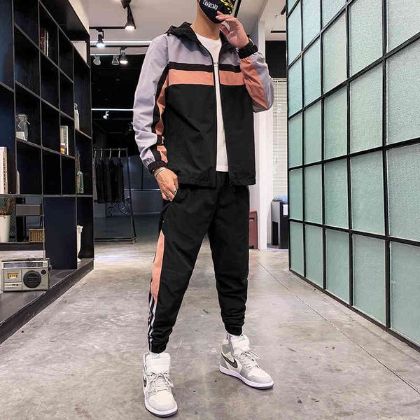 men's tracksuits patchwork sets casual sportswear suit spring autumn hip hop streetwear zipper jacket+pants drop gimr, Gray
men's tracksuits patchwork sets casual sportswear suit spring autumn hip hop streetwear zipper jacket+pants drop gimr, Gray