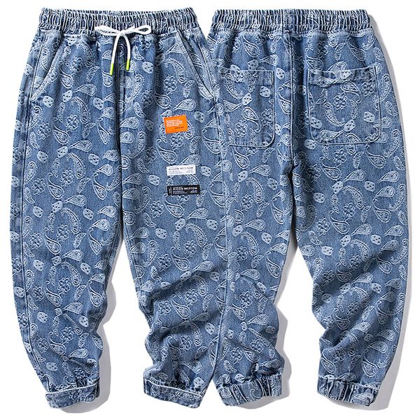 men's jeans autumn and winter cashew flower pants loose trendy brand bouquet footwear, Blue
men's jeans autumn and winter cashew flower pants loose trendy brand bouquet footwear, Blue