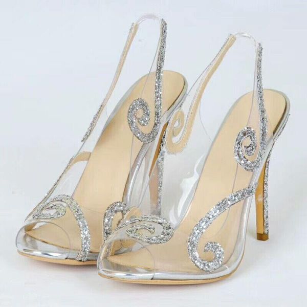 lady high heel pvc sequins print slingback shoes peep toe woman sandal real po customize sandals, Black
lady high heel pvc sequins print slingback shoes peep toe woman sandal real po customize sandals, Black