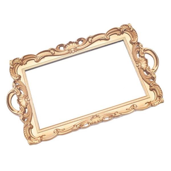 1pc makeup tray retro mirror styled european (golden) kitchen storage & organization
1pc makeup tray retro mirror styled european (golden) kitchen storage & organization