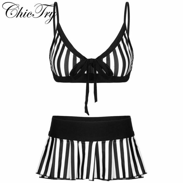 women's femme striped swimsuit swimwear bathing suit set adjustable straps deep v neck bikini bra with mini pleated skirt one-piece sui
women's femme striped swimsuit swimwear bathing suit set adjustable straps deep v neck bikini bra with mini pleated skirt one-piece sui