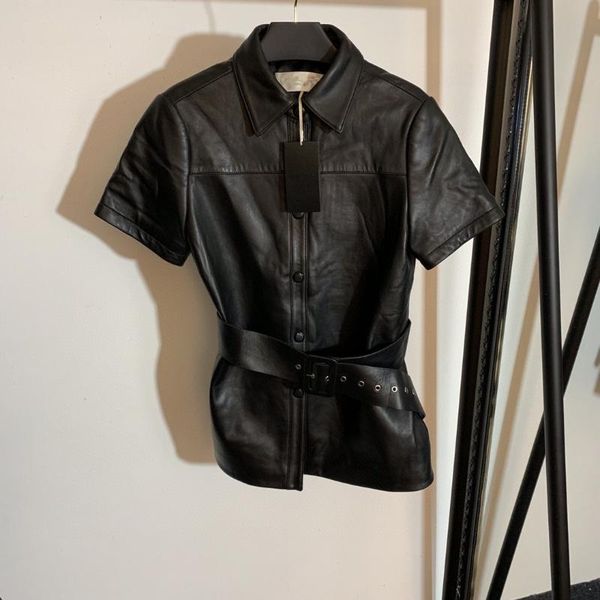 women's jackets luxury autumn single-breasted waist lapel short-sleeved sheep leather jacket with belt s-xxl, Black;brown
women's jackets luxury autumn single-breasted waist lapel short-sleeved sheep leather jacket with belt s-xxl, Black;brown