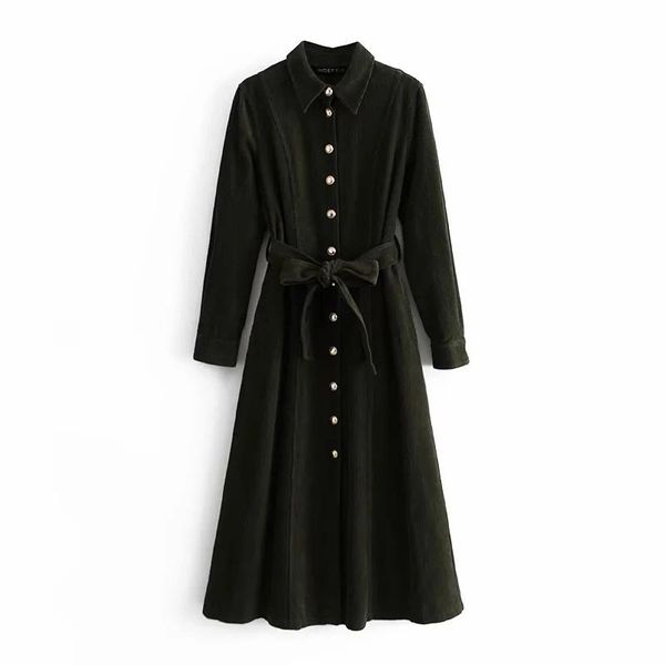 autumn style lady french retro temperament waist slimming belt long sleeve corduroy female dress casual dresses, Black;gray
autumn style lady french retro temperament waist slimming belt long sleeve corduroy female dress casual dresses, Black;gray