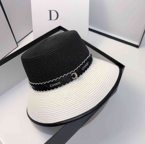 fashion simple small fragrance color matching fisherman's straw hat versatile sunshade beach outdoor sunscreen flat basin hat girl, Black;white
fashion simple small fragrance color matching fisherman's straw hat versatile sunshade beach outdoor sunscreen flat basin hat girl, Black;white