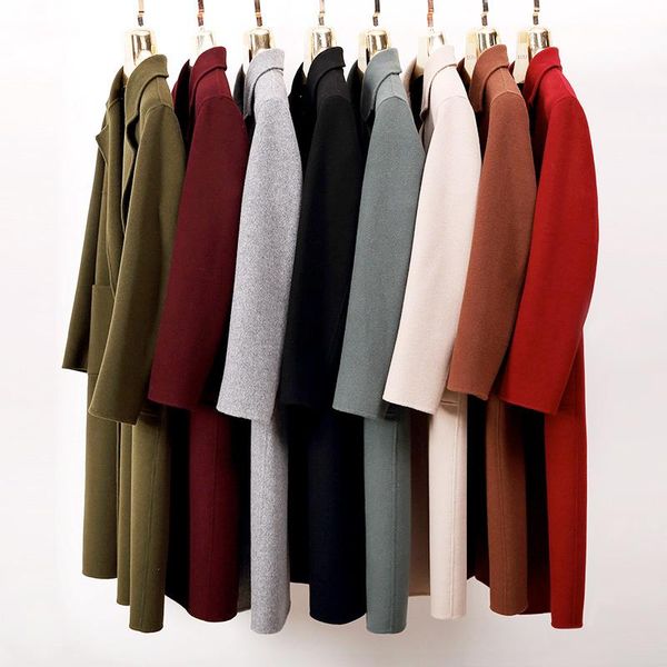 women's wool & blends 2021 100% coat women double-sided spring autumn long female jacket cashmere womens coats casaco feminino kj741, Black
women's wool & blends 2021 100% coat women double-sided spring autumn long female jacket cashmere womens coats casaco feminino kj741, Black