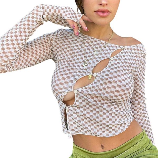 women's t-shirt hirigin women autumn 2021 skew collar long sleeve baby tee y2k vintage aesthetic e girl hollow out plaid t-shirts, White
women's t-shirt hirigin women autumn 2021 skew collar long sleeve baby tee y2k vintage aesthetic e girl hollow out plaid t-shirts, White