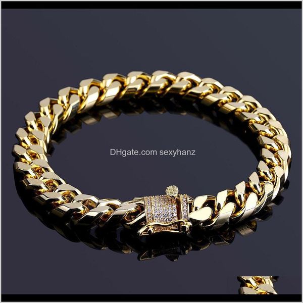 link, bracelets drop delivery 2021 zircon hip-hop bracelet 10 mm mens button miami cuban chain europe and america personality fashion jewelr, Black
link, bracelets drop delivery 2021 zircon hip-hop bracelet 10 mm mens button miami cuban chain europe and america personality fashion jewelr, Black