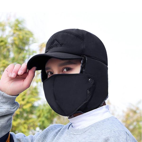 berets trend winter thermal bomber hats men women fashion ear protection face windproof ski cap velvet thicken couple hat, Blue;gray
berets trend winter thermal bomber hats men women fashion ear protection face windproof ski cap velvet thicken couple hat, Blue;gray