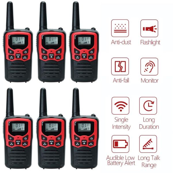 2/4/6pcs abbree t5 walkie talkie mini portable two way radio high power ppmr 446/frs communicator for el restaurant
2/4/6pcs abbree t5 walkie talkie mini portable two way radio high power ppmr 446/frs communicator for el restaurant