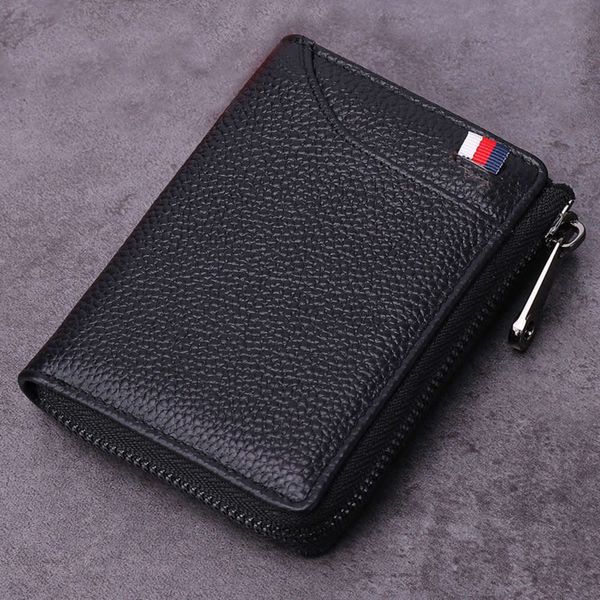the wallet men's wallet multi-function fashion short head leather multi card pocket, Black
the wallet men's wallet multi-function fashion short head leather multi card pocket, Black